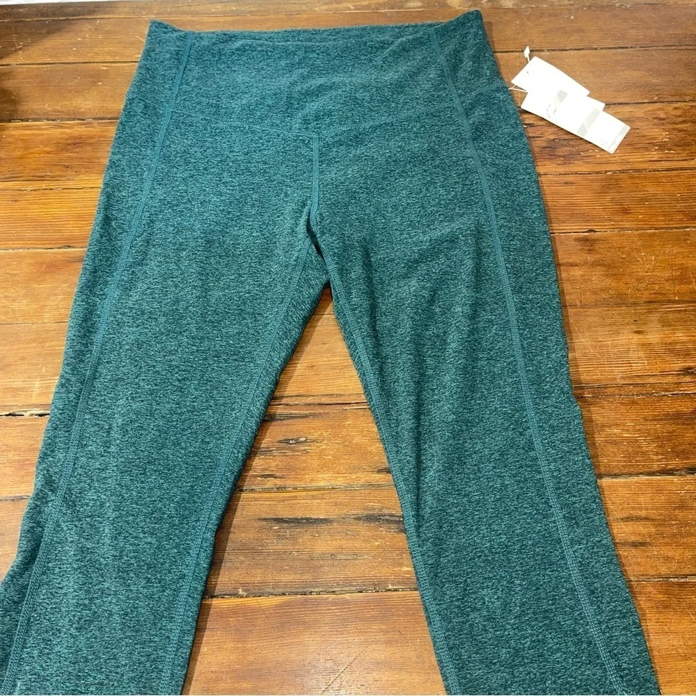 Zella Emerald Green teal titanic Leggings Capri large